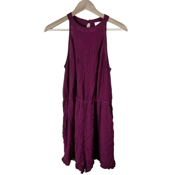 Mossimo • Black Cherry Woven Romper - Picture 6 of 12